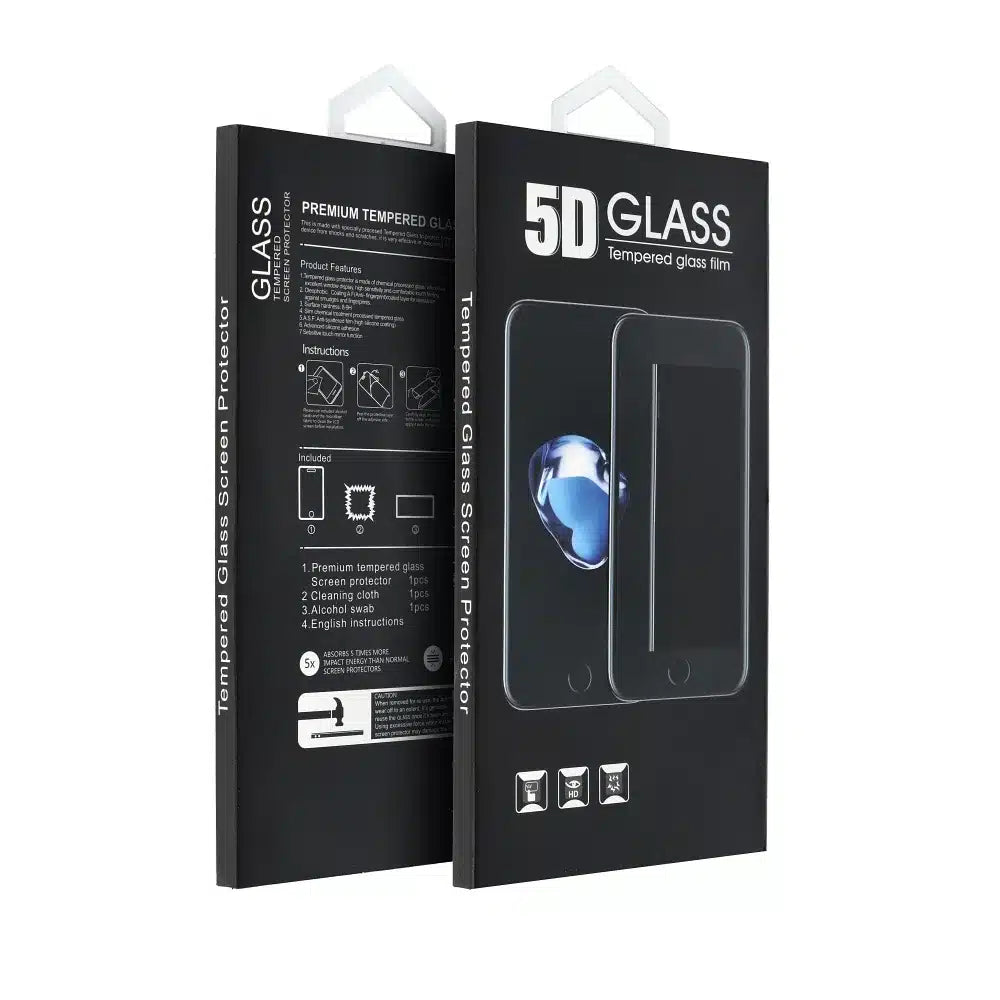 5D Full Glue kaljeno steklo - za Xiaomi Redmi Note 10 Pro črno