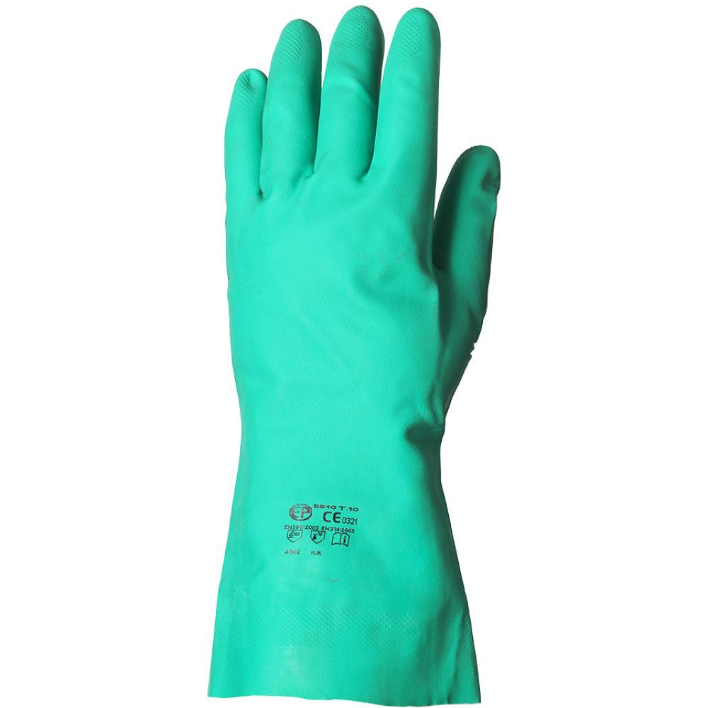 Green nitlile glove
