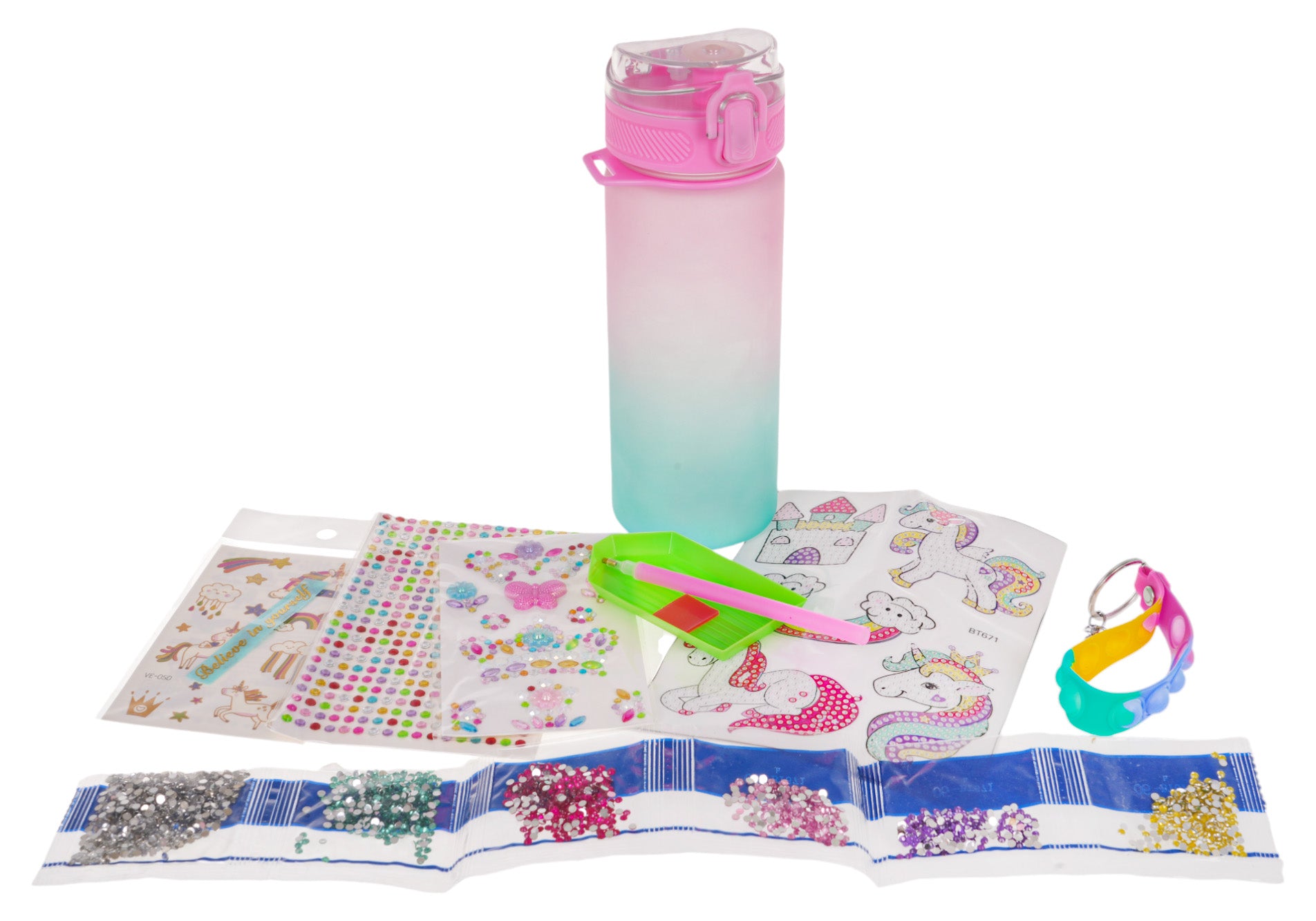 Unicorn Water Bottle + Accessories