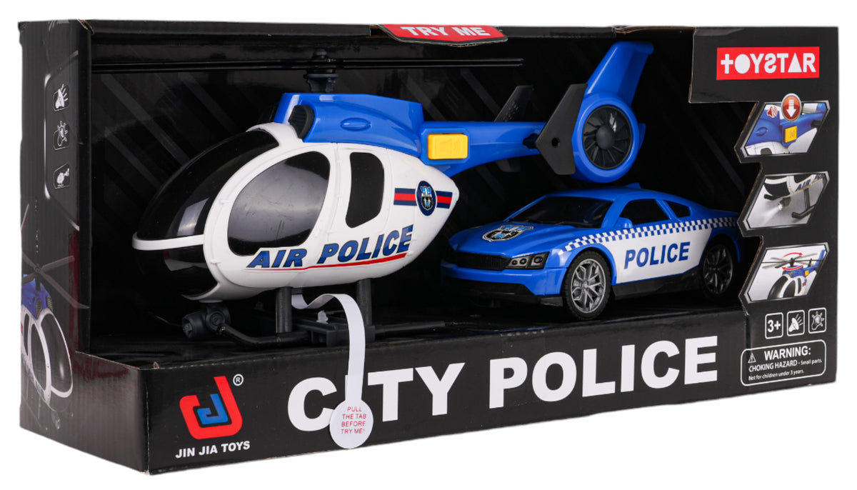 Helicopter + Police Car Set