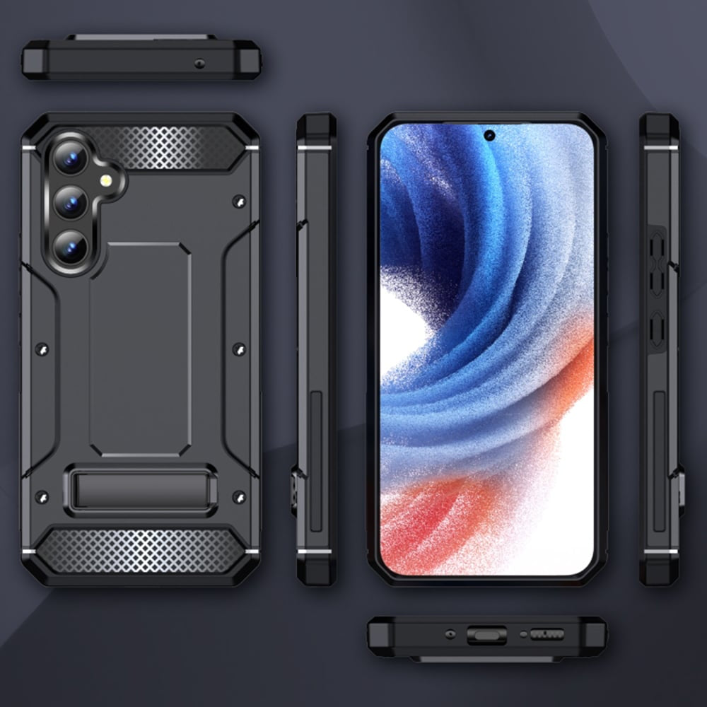 Techsuit - hibridni ovitek Hybrid Armor Kickstand za Samsung Galaxy A54 - črn