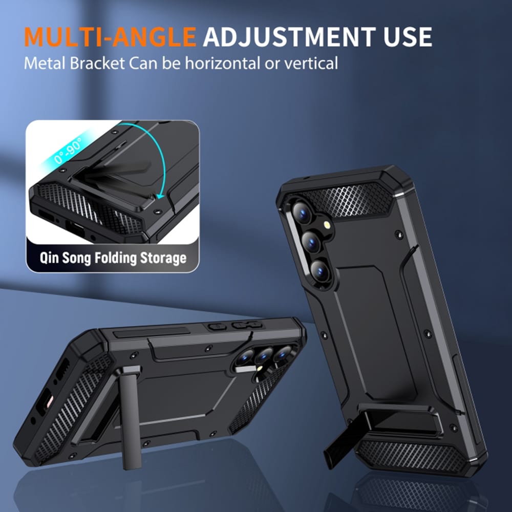 Techsuit - hibridni ovitek Hybrid Armor Kickstand za Samsung Galaxy A54 - črn