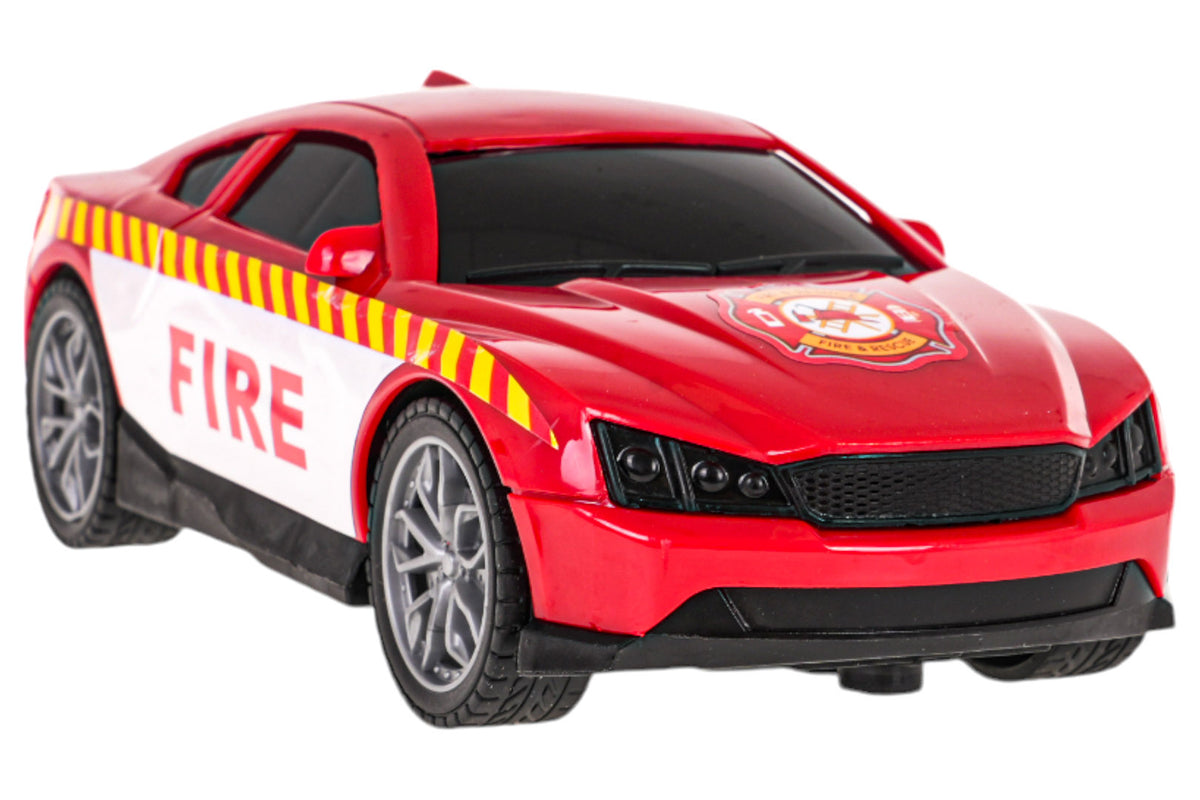 Helicopter + Fire Department Car Set