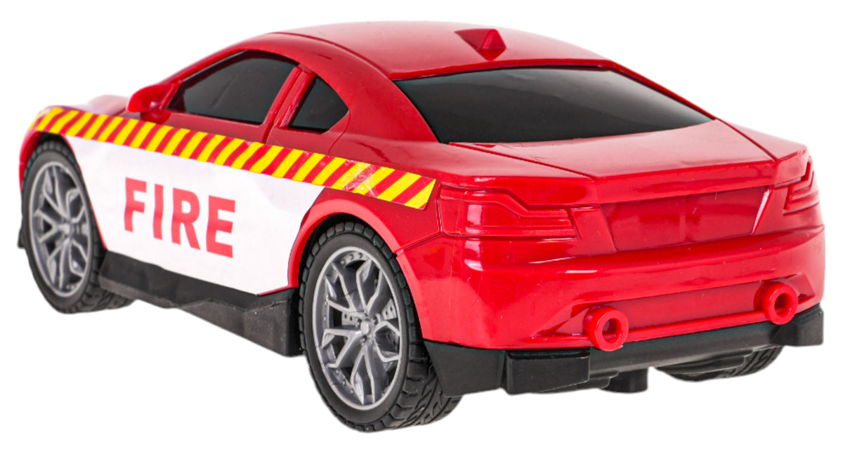 Helicopter + Fire Department Car Set