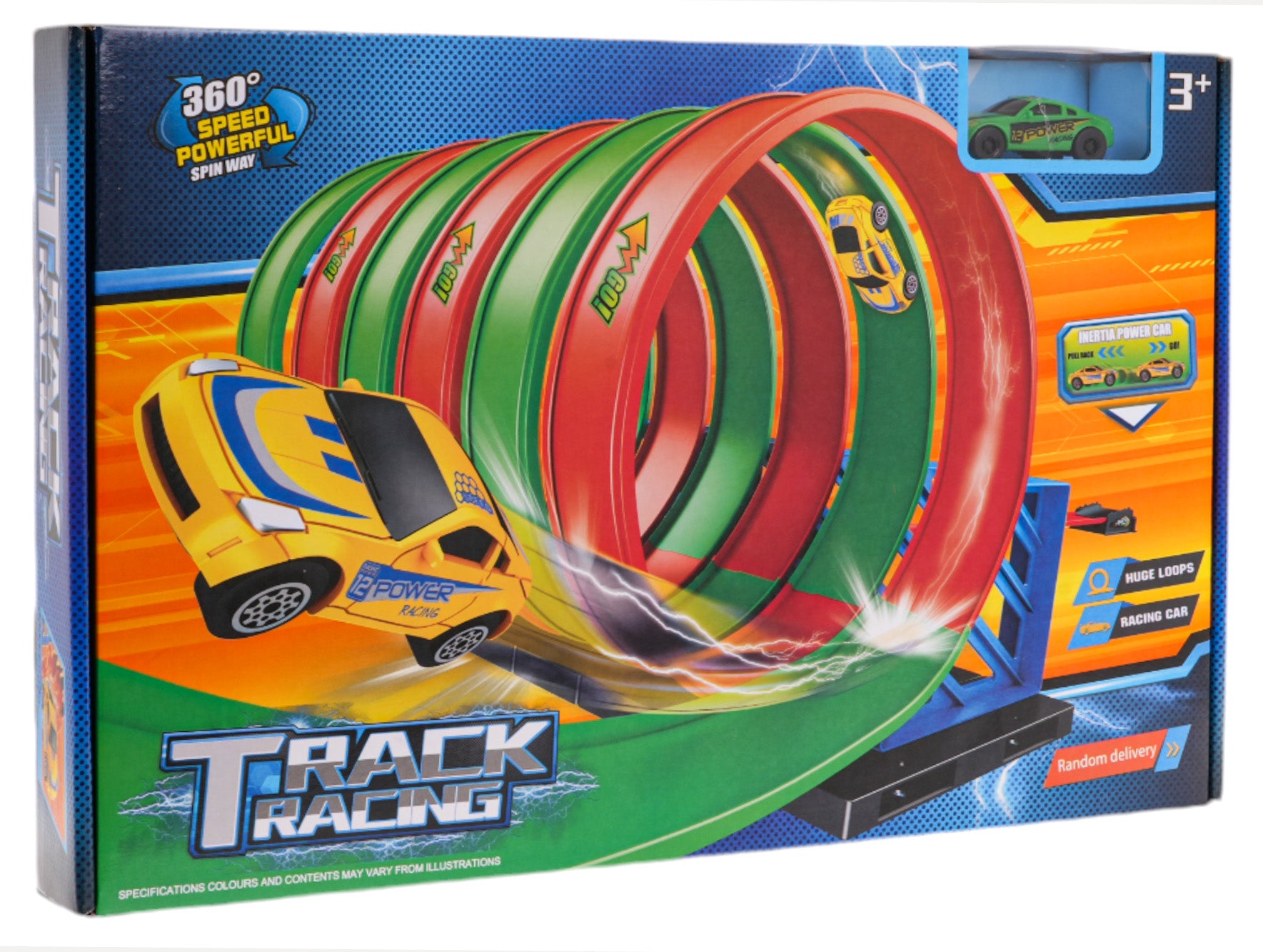 Staza za igru s autićima Twisted Loop - šarena