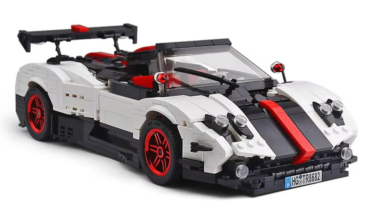 Kockice za slaganje sportskog automobila sa 960 elemenata - bijeli