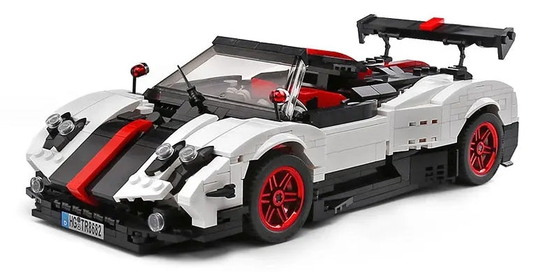 Kockice za slaganje sportskog automobila sa 960 elemenata - bijeli