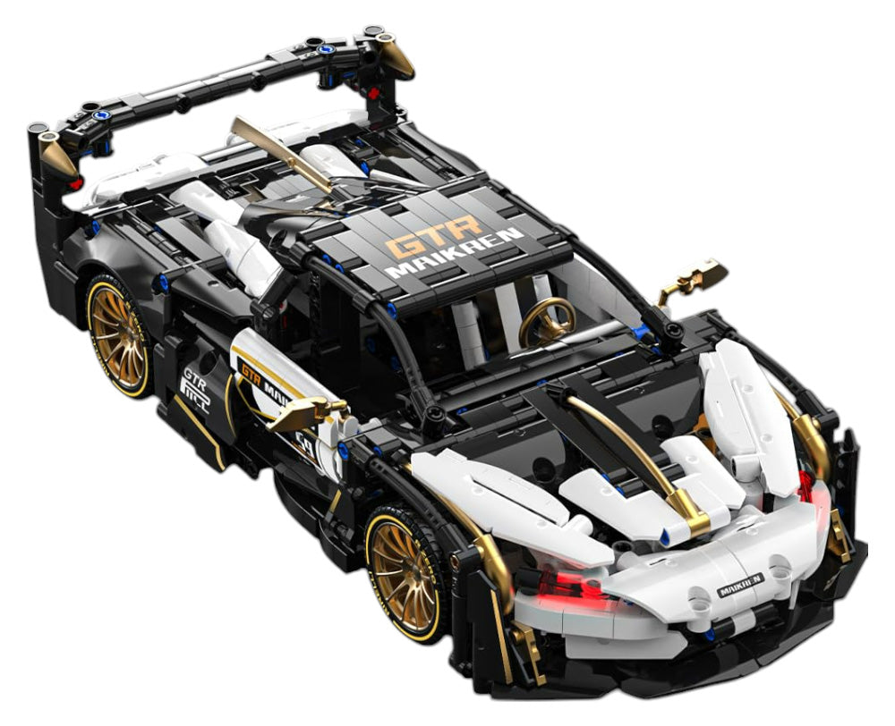 Kockice za slaganje sportskog automobila sa 242 elementa - crno/sivi