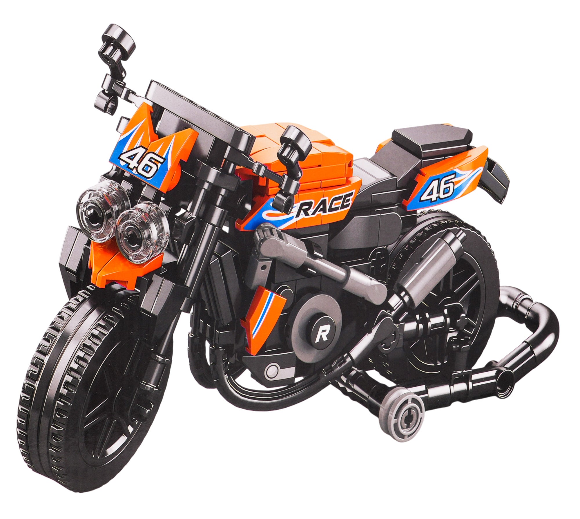 Set blokova za sastavljanje motocikla 403 kom - Narančasti