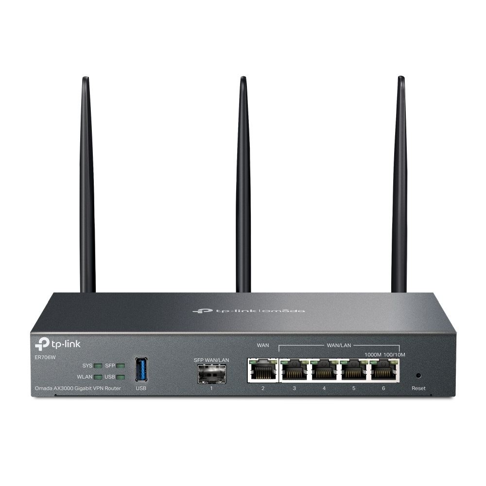 TP-Link Omada ER706W bežični usmjerivač Gigabit Ethernet Dvofrekvencijski (2,4 GHz / 5 GHz) Crno