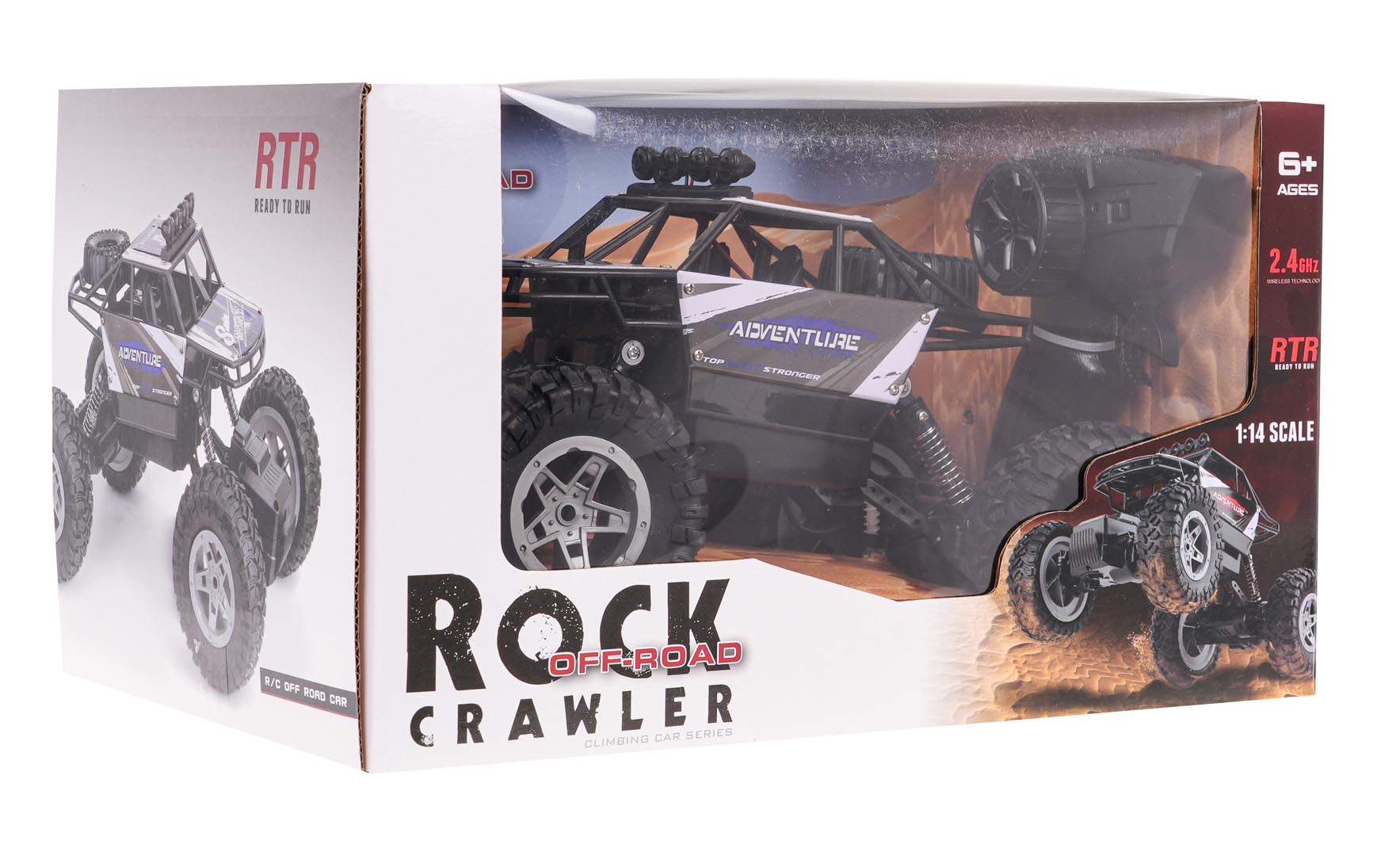 Metalni buggy na daljinsko upravljanje 1:14 Rock SHAKE - crni