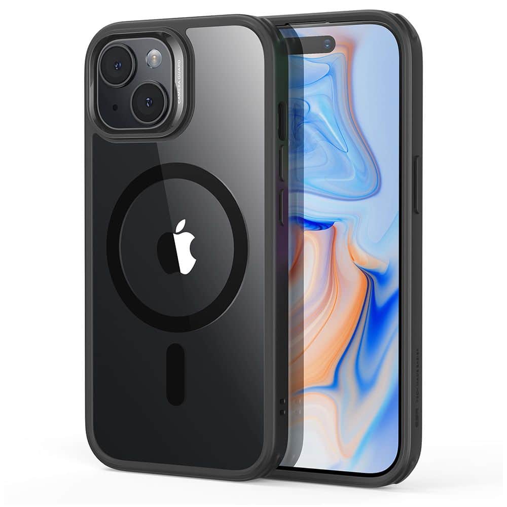 ESR - Classic Hybrid HaloLock ovitek za iPhone 15 Plus - prozorno črna