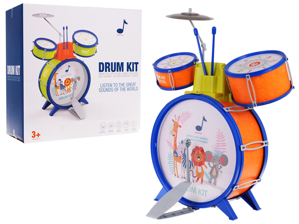 Dječji set bubnjeva Safari - narančasti