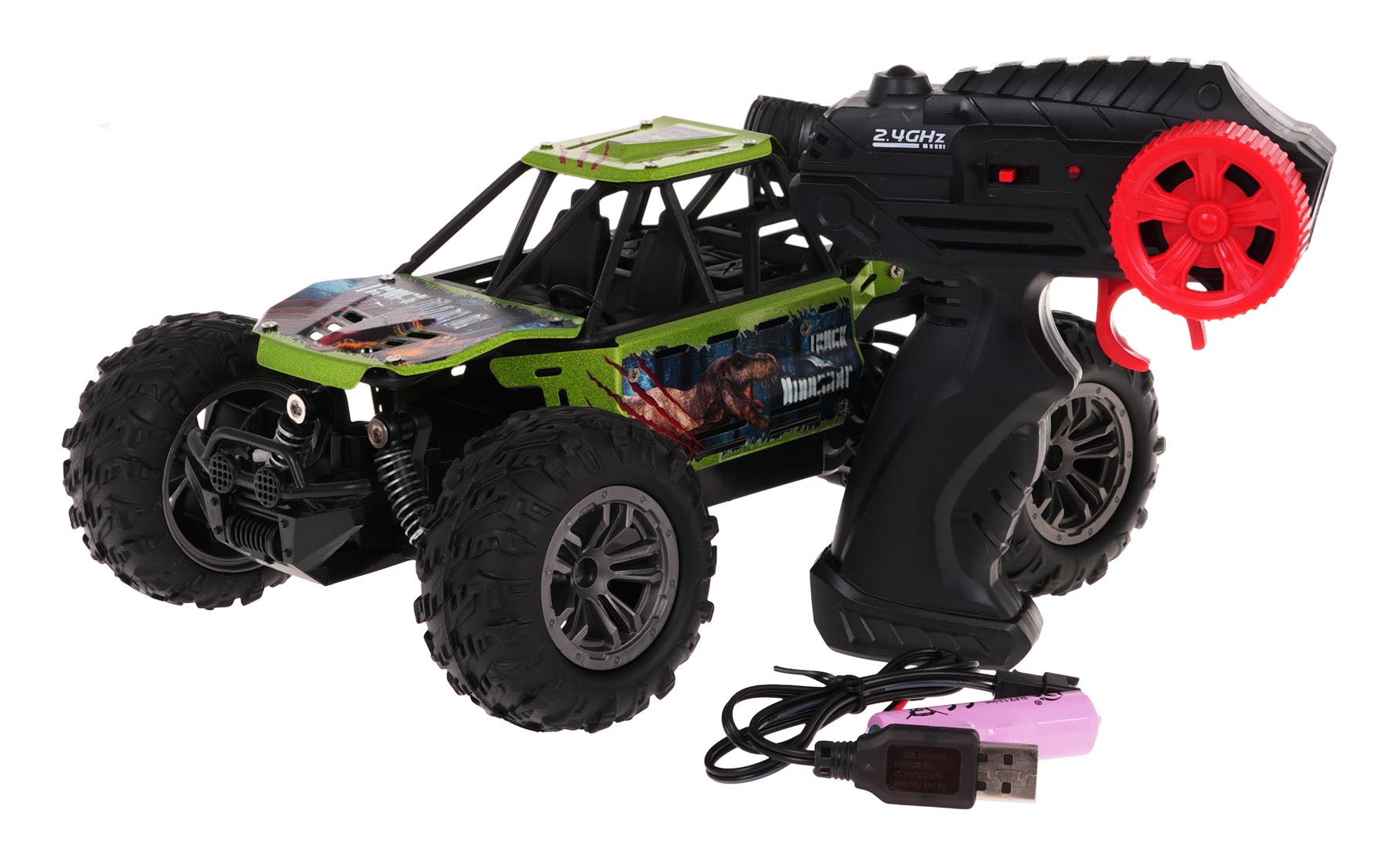 Buggy na daljinsko upravljanje DINO Crawler 1:18 R/C - zeleni