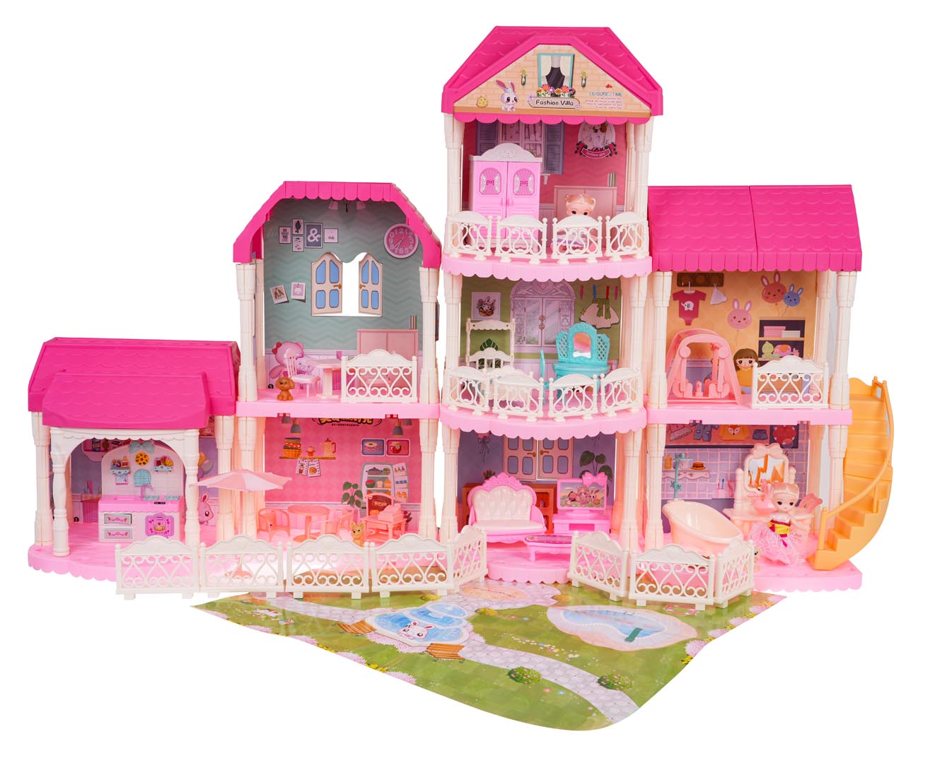 Kućica za lutke MEGA Princess House + dodaci