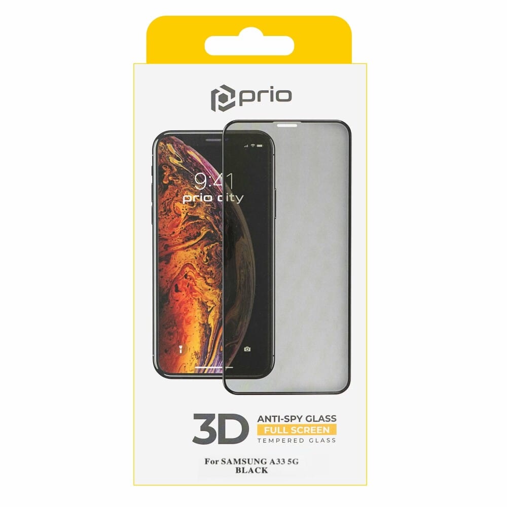 Prio 3D Anti-Spy kaljeno steklo za Samsung Galaxy A33 5G črno