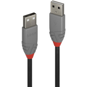 Lindy 36692 USB kabel 1 m USB 2.0 USB A Crno, Sivo