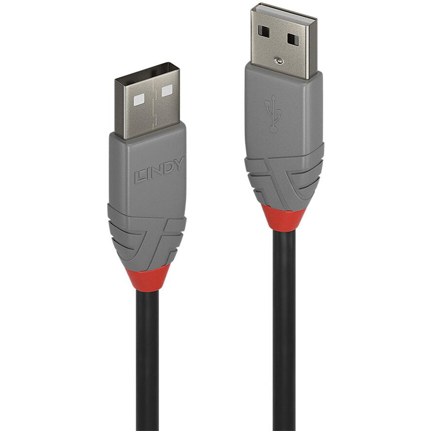 Lindy 36692 USB kabel 1 m USB 2.0 USB A Crno, Sivo