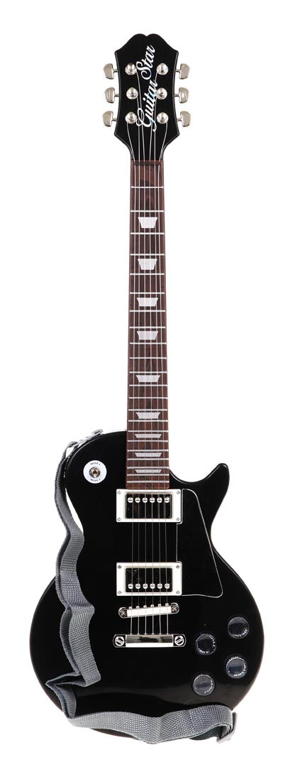 Dječja gitara + mikrofon spojen na instrument - crni