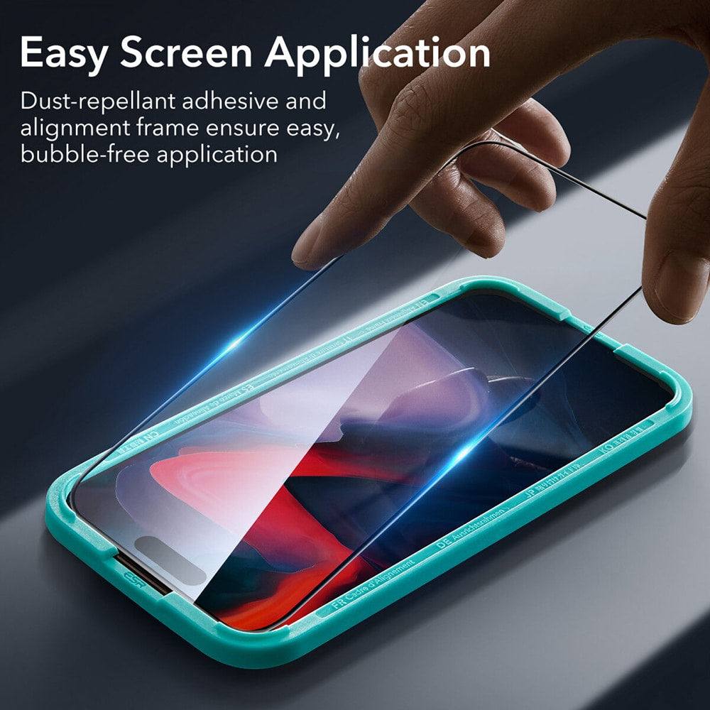 ESR - vrhunsko kaljeno steklo za iPhone 15 Pro Max - črno