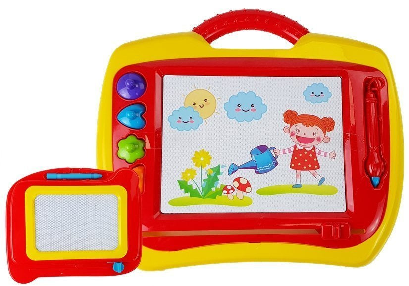 Set od 2 magnetska stola sa žigovima plave i žute boje