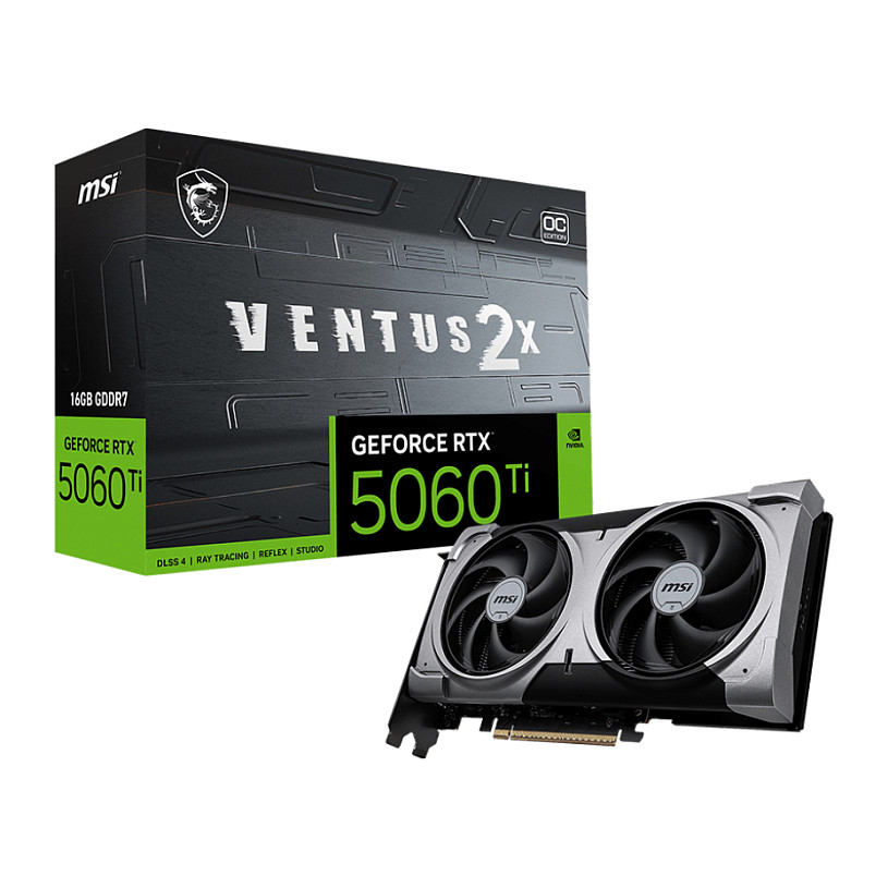 MSI VENTUS GeForce RTX 5060 TI 16G 2X OC PLUS NVIDIA 16 GB GDDR7