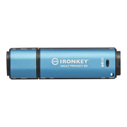 Kingston Technology IronKey Vault Privacy 50 USB izbrisivi memorijski pogon 64 GB USB Tip-A 3.2 Gen 1 (3.1 Gen 1) Crno, Plavo