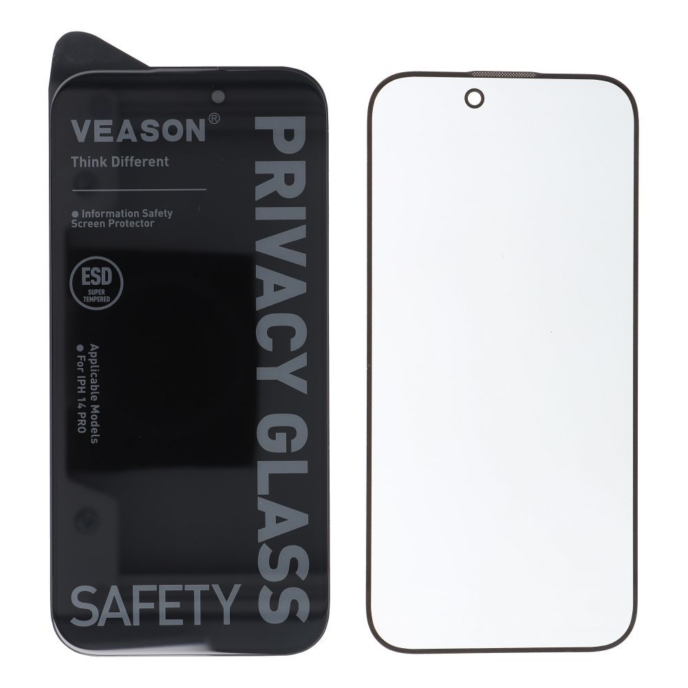 6D Veason Pro zaščitno steklo s funkcijo zaščite zasebnosti za iPhone 15 Pro