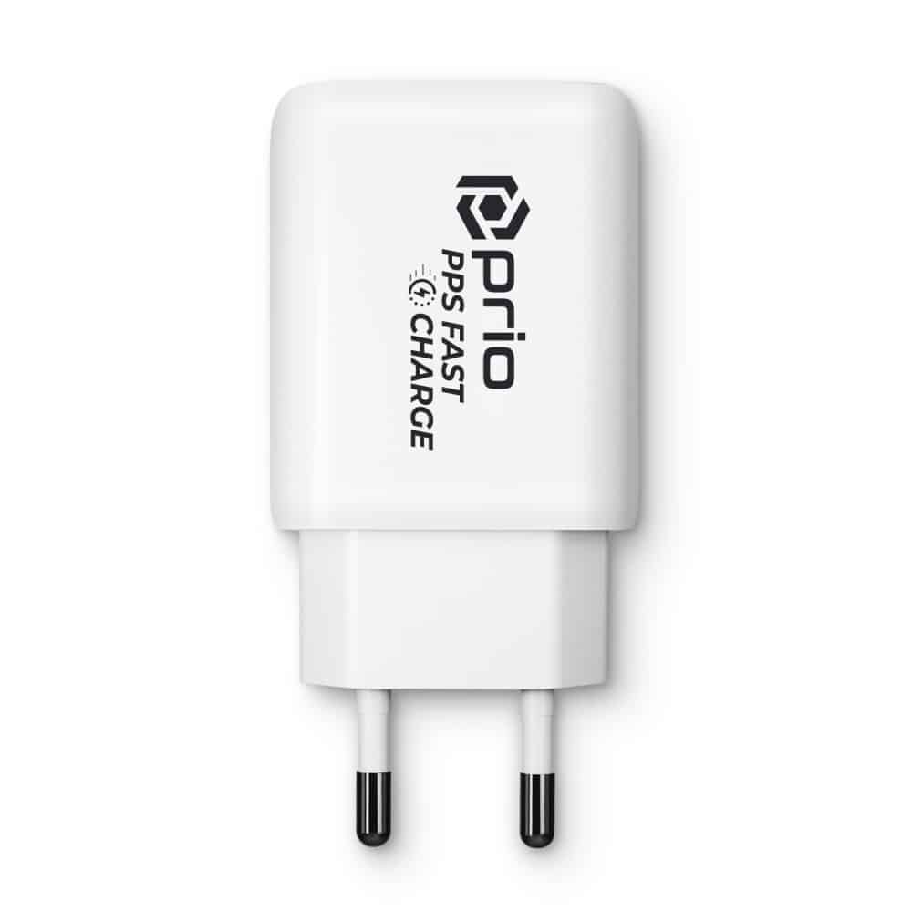 Prio 50W stenski polnilec za hitro polnjenje 30W PD PPS (USB C) + 20W PD (USB C) bel