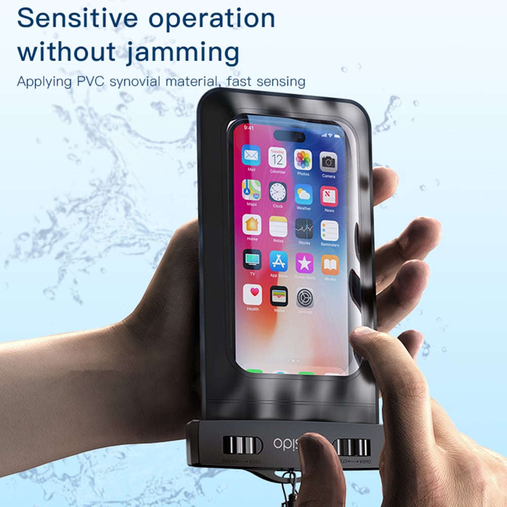 Yesido - Vodotesna torbica (WB10) - IPX8 za telefon - črna