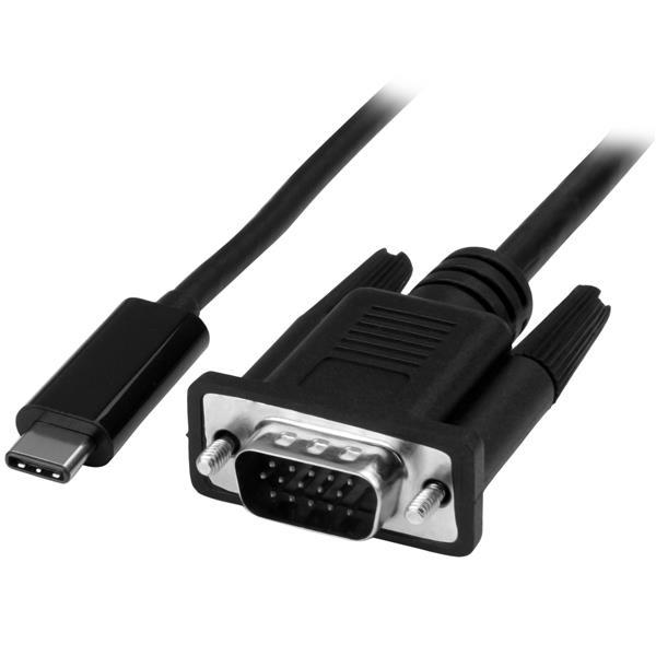 StarTech.com CDP2VGAMM1MB prilagodnik za video kabel 1 m USB Tip-C VGA (D-Sub) Crno