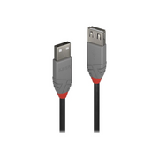 Lindy 36703 USB kabel 2 m USB 2.0 USB A Crno, Sivo