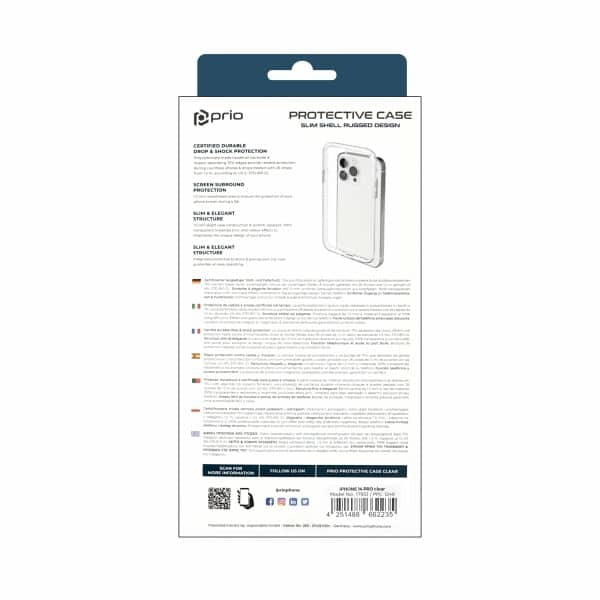 PRIO prozorna zaščitna maska za iPhone 14 Pro (6.1in).