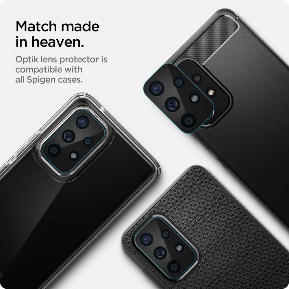 SPIGEN OPTIK.TR ZAŠČITA ZA KAMERO 2 KOSA ZA SAMSUNG GALAXY A33 5G / A53 5G / A73 5G ČRNA
