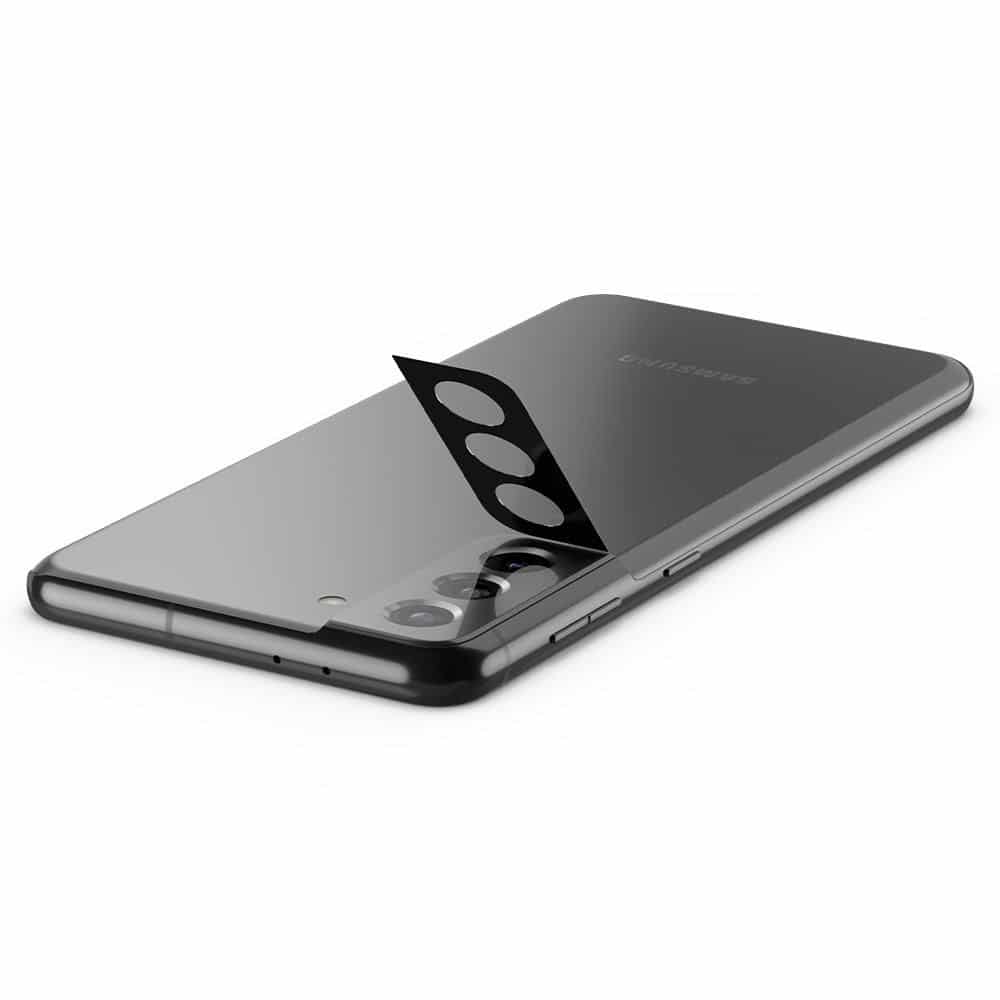SPIGEN OPTIK.TR KALJENO STEKLO 2 KOSA ZA LEČO KAMERE SAMSUNG GALAXY S21 ČRNO