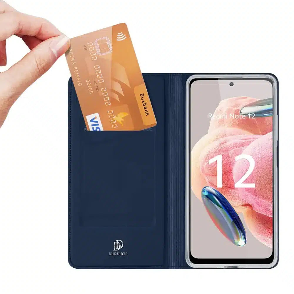 DUX DUCIS Skin Pro - preklopna torbica za Redmi Note 12 4G modra