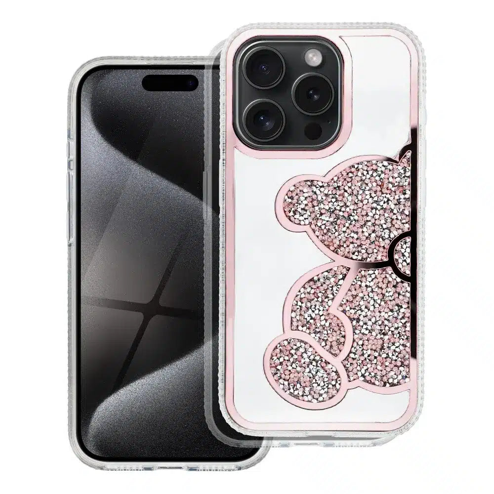 TEDDY BEAR maska za iPhone 16 Pro Max - roza