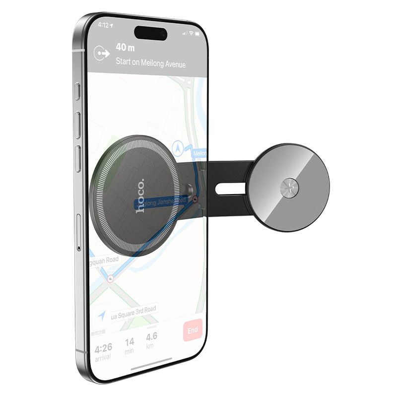 Hoco H93 magnetski držač za telefon za stražnja stranu zaslona prijenosnog računala ili zasloni automobila - crni