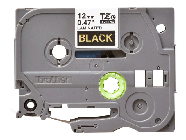 BROTHER TZE334 trak zlato/črna 12mm 8m