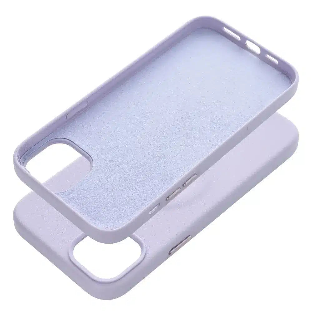 Roar usnjena torbica Mag Case, združljiva z MagSafe - za iPhone 14 Plus vijolična