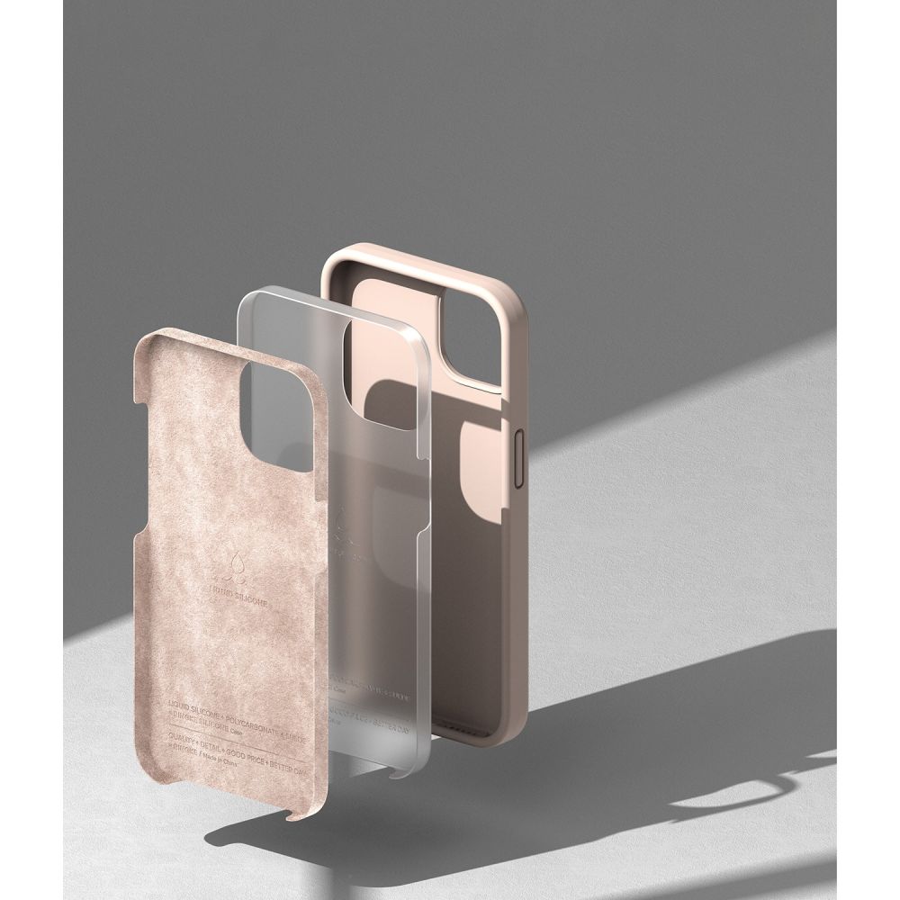 RINGKE SILIKONSKI OVITEK ZA IPHONE 14 PLUS / 15 PLUS PINK SAND