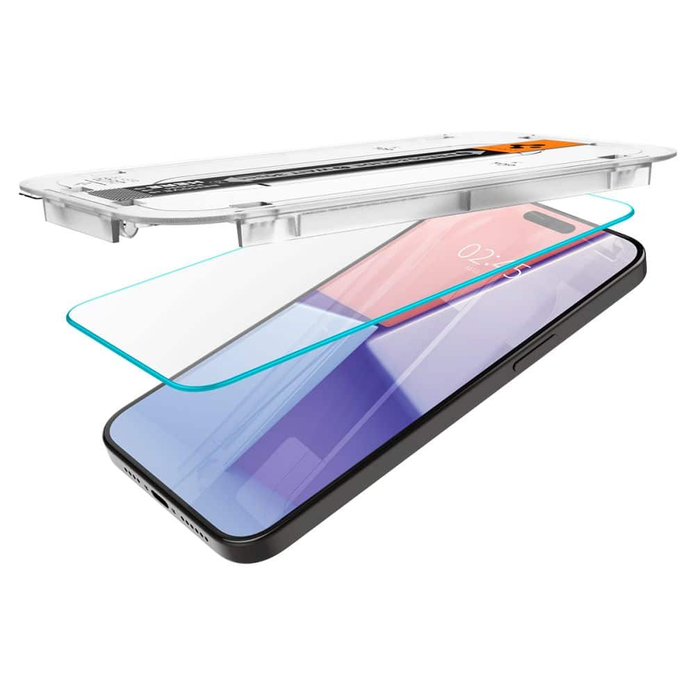 SPIGEN GLAS.TR EZ FIT Kaljeno steklo za iPhone 15 Pro Max prozorno