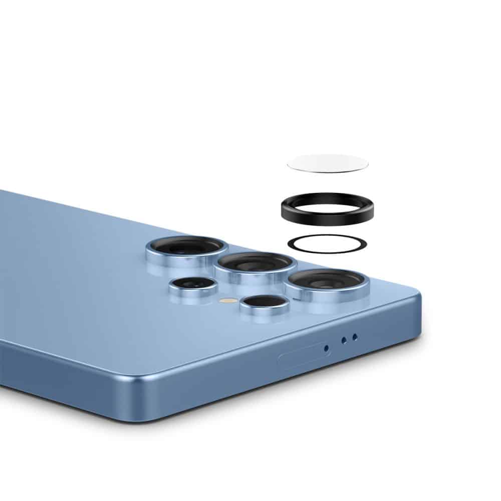 SPIGEN OPTIK PRO HD STEKLO.TR EZ FIT ZAŠČITA ZA KAMERO 2 kosa. AGL09084 ZA GALAXY S25 ULTRA črno