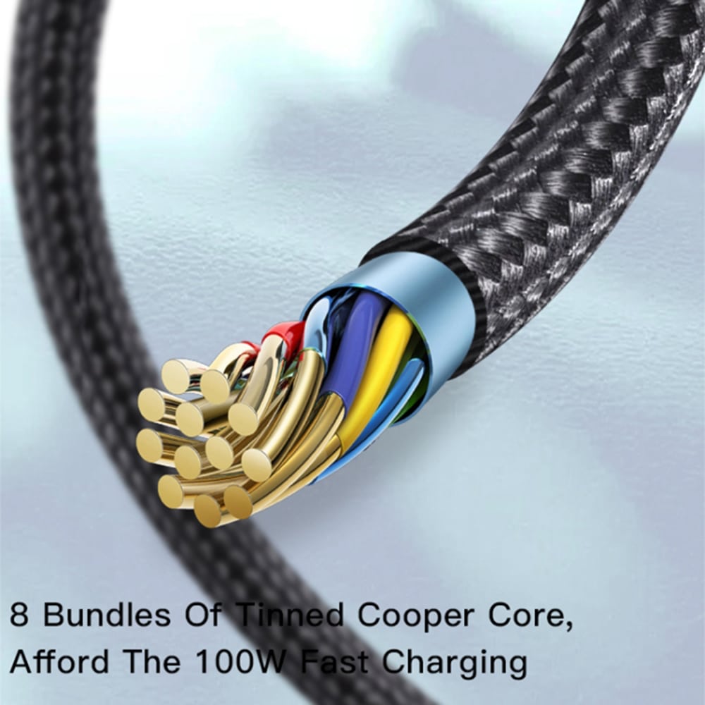 Yesido - podatkovni kabel (CA88) - Type-C do 2 x Type-C 100 W 480 Mbps 140 cm - črn