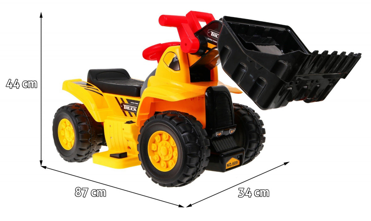 Dječja guralica Bulldozer - žuta