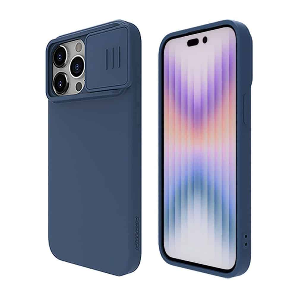 Nillkin - CamShield Silky MagSafe silikonski ovitek za iPhone 15 Pro Max - Midnight Blue