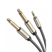 Ugreen 10613 audio kabel 1 m 2 x 6.35mm 3.5mm Crno