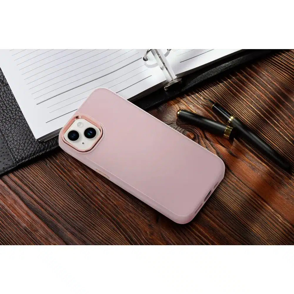 FRAME maska za IPHONE 12 / 12 PRO puderasto ružičasta