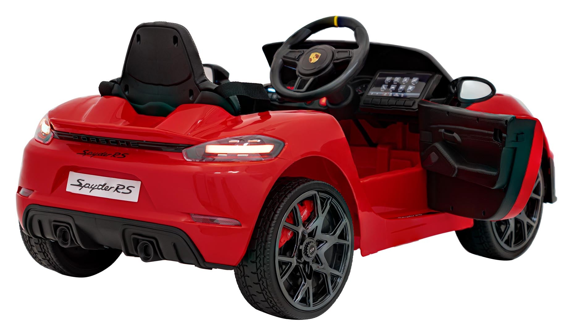 Licencirani auto na akumulator Porsche 718 - crveni/lakirani