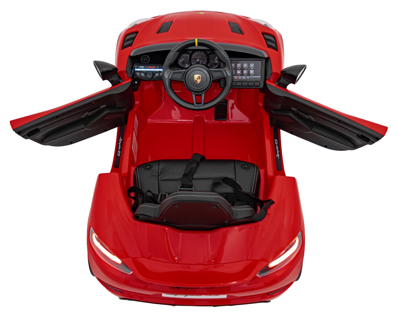 Licencirani auto na akumulator Porsche 718 - crveni/lakirani